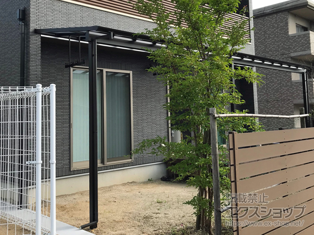 島根県松江市ののテラス屋根 ソラリア F型 1500 テラスタイプ 連棟　積雪〜50cm対応 施工例