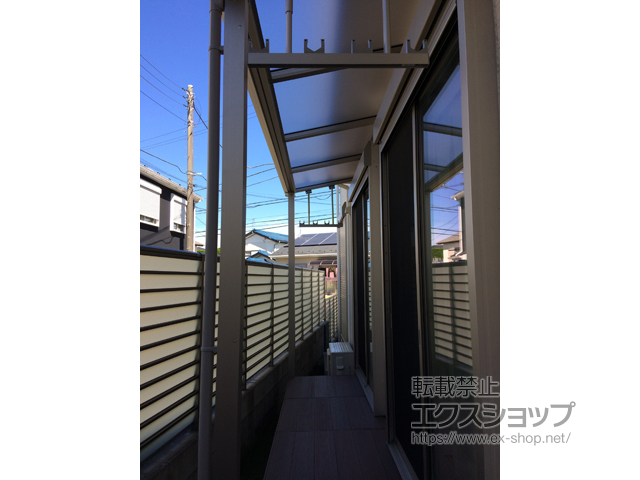 神奈川県茅ヶ崎市ののテラス屋根 ソラリア F型 テラスタイプ 単体 積雪〜20cm対応 施工例