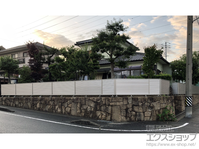 愛知県春日井市ののフェンス・柵 ミエーネフェンス 目隠しルーバータイプ 自由柱施工 施工例