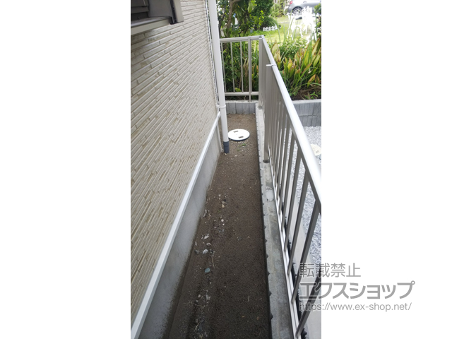 神奈川県藤沢市ののフェンス・柵 ミエッタフェンス 防犯たて格子タイプ 自由柱施工〈A〉 施工例