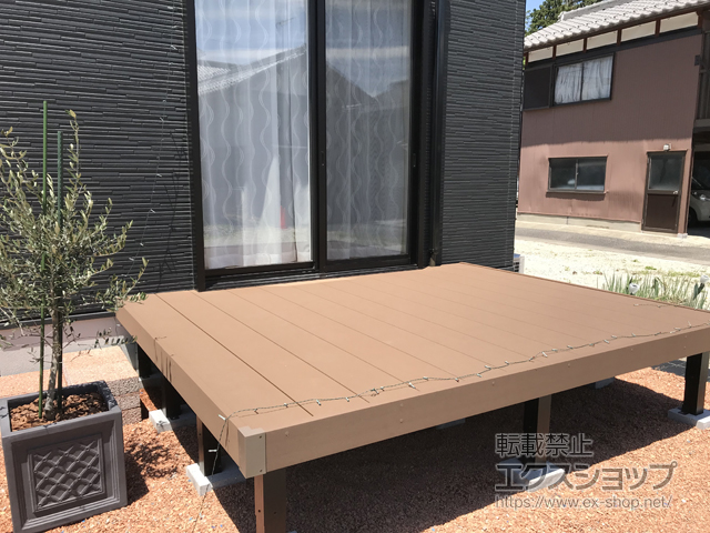 滋賀県東近江市ののウッドデッキ マージウッドデッキ 施工例