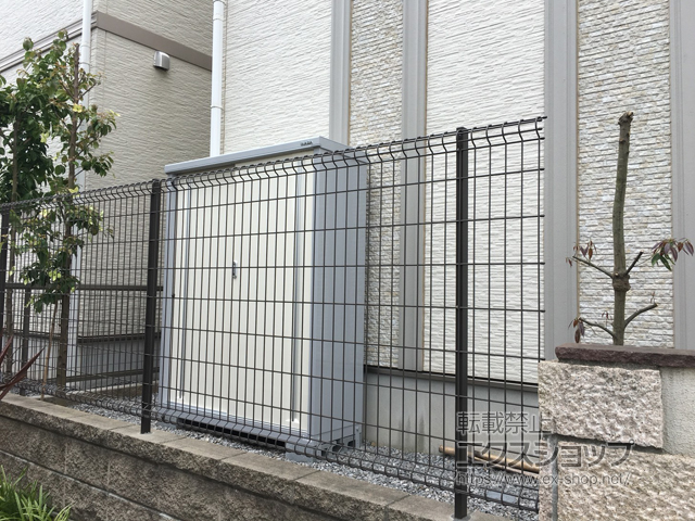 千葉県柏市ののフェンス・柵 ハイグリッドフェンスN8型 フリーポールタイプ 施工例