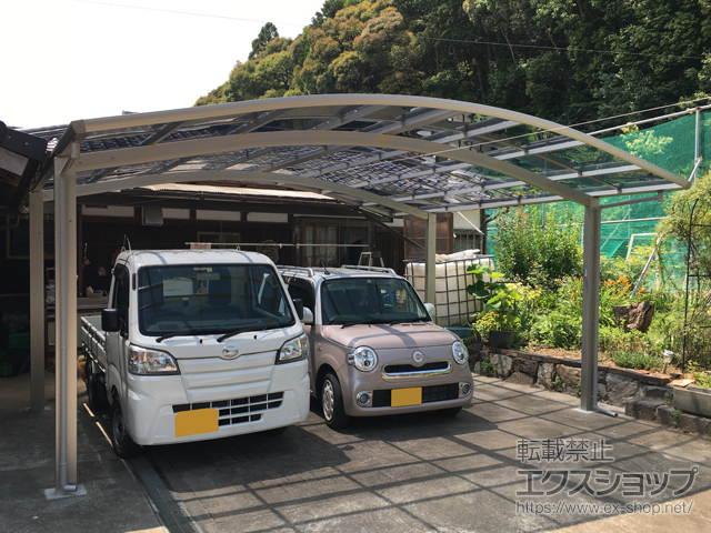 兵庫県丹波市ののカーポート プレシオスポート ワイド 積雪〜20cm対応 施工例