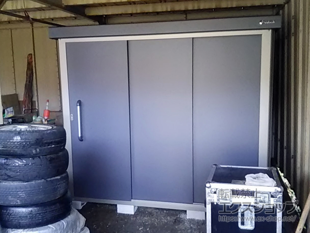 神奈川県厚木市のの物置・屋外倉庫 エスケーエイト SK8-100 一般型 2200×1600×1940 SK8-100-GK 施工例