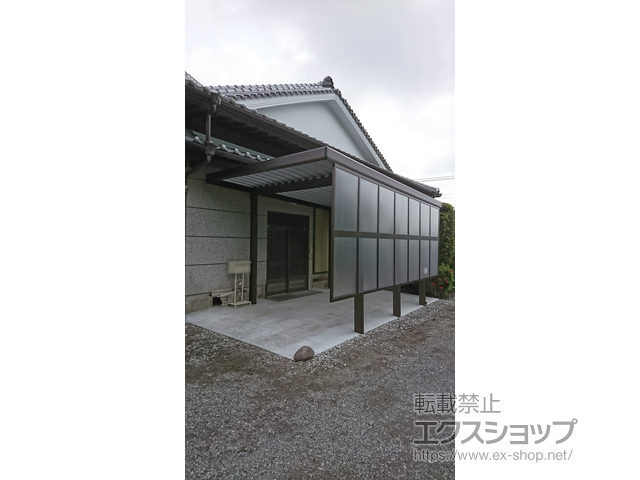 鹿児島県南九州市ののカーポート レオンポートneo 角柱4本柱 積雪〜50cm対応 施工例