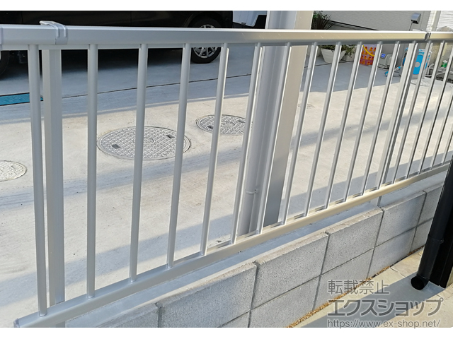 広島県福山市ののフェンス・柵 ミエッタフェンス 防犯たて格子タイプ 自由柱施工 施工例