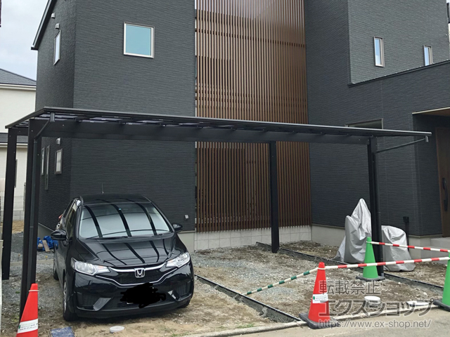 兵庫県加古川市ののカーポート エフルージュ ツイン 積雪〜20cm対応 施工例