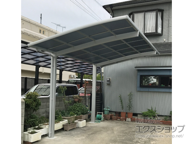 兵庫県神戸市ののカーポート ネスカR (ラウンドスタイル) 積雪〜20cm対応 施工例