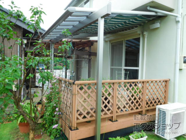 埼玉県比企郡鳩山町のLIXIL リクシル（トステム）のテラス屋根 パワーアルファ F型 1500 テラスタイプ 単体 積雪〜50cm対応 施工例