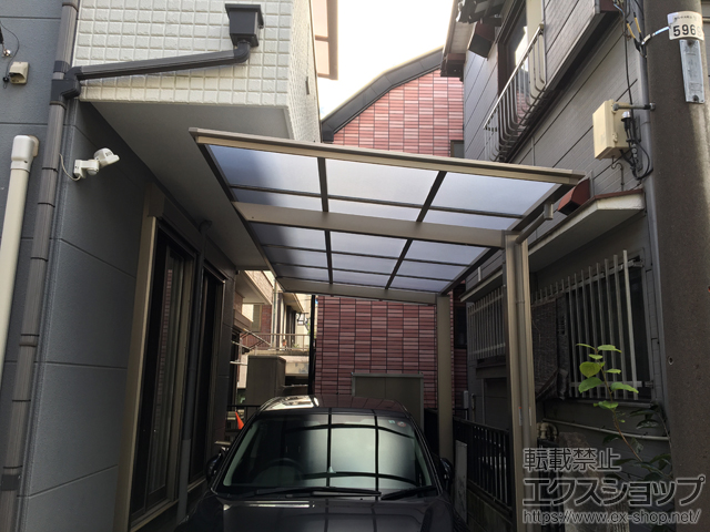 東京都葛飾区ののテラス屋根 フーゴF 独立テラスタイプ 単体 積雪〜20cm対応 施工例