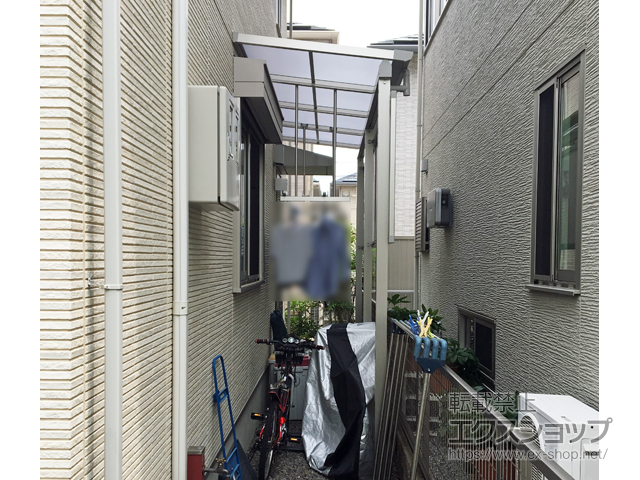 滋賀県大津市ののテラス屋根 ソラリア F型 テラスタイプ 単体 積雪〜20cm対応 施工例