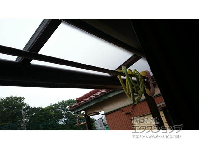 埼玉県川口市ののバルコニー・ベランダ屋根 プレシオステラス F型 屋根タイプ 単体 積雪〜20cm対応 施工例