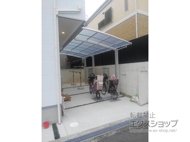 大阪府八尾市ののカーポート ネスカR (ラウンドスタイル) 延長 積雪〜20cm対応 施工例