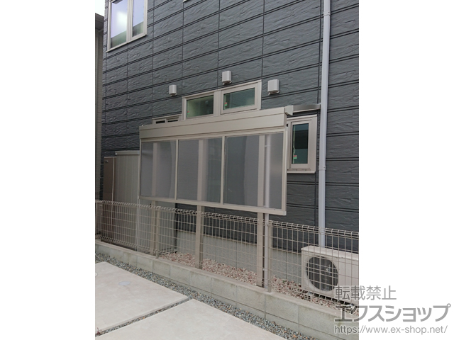 広島県福山市ののテラス屋根 ソラリア F型 テラスタイプ 単体 積雪〜20cm対応 施工例