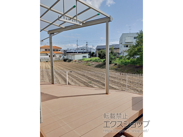 大阪府堺市ののテラス屋根 ソラリア F型 テラスタイプ 単体 積雪〜20cm対応 ※前面台形納まり 施工例