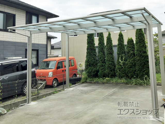 宮城県富谷市ののカーポート エフルージュ ツイン 積雪〜20cm対応 施工例
