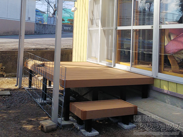 福島県郡山市ののウッドデッキ リウッドデッキ 200 施工例