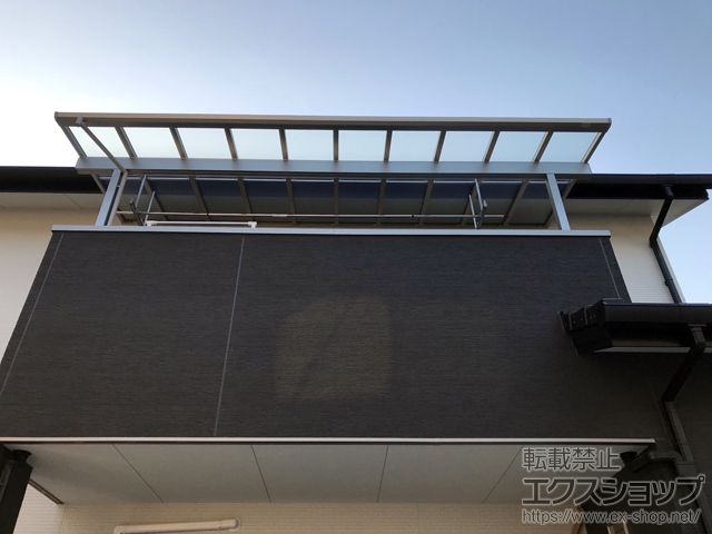 佐賀県武雄市ののバルコニー・ベランダ屋根 ソラリア F型 1500 屋根タイプ 単体 積雪〜50cm対応 施工例
