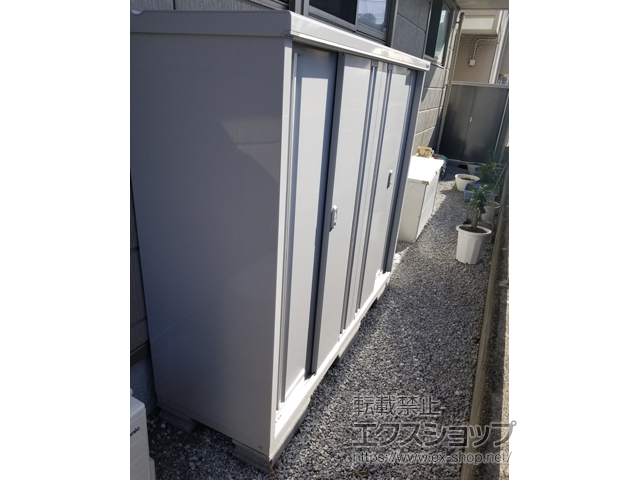 鹿児島県鹿児島市のの物置・屋外倉庫 シンプリー 一般型 1940×615×1603 MJX-196D-P-FS 施工例