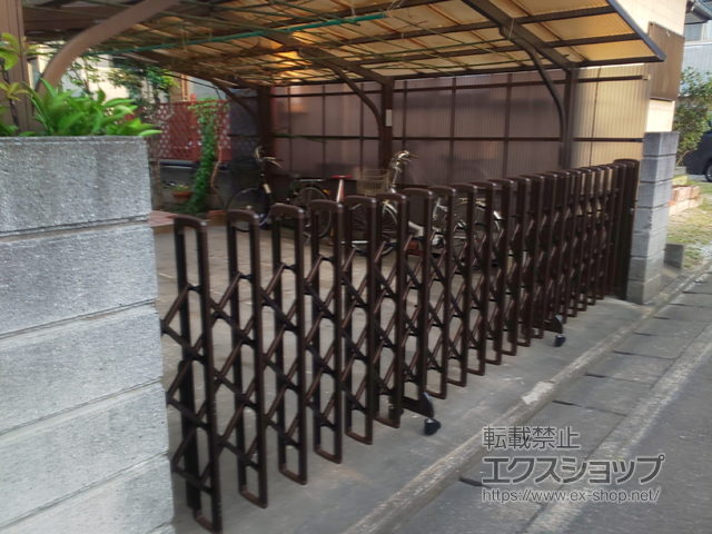 福岡県福岡市ののカーゲート レイオス1型 ノンレール 片開き 46S 施工例