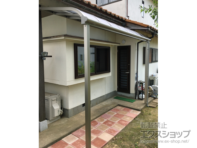 福井県福井市ののテラス屋根 ソラリア R型 1500 テラスタイプ 単体 積雪〜50cm対応 施工例