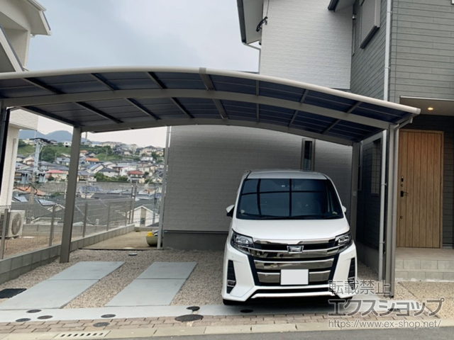 福岡県福岡市ののカーポート ネスカR ワイド 積雪〜20cm対応 台風補償付 施工例