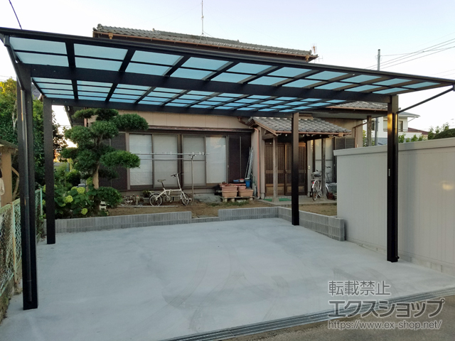 千葉県茂原市ののカーポート エフルージュ ツイン 積雪〜20cm対応 施工例