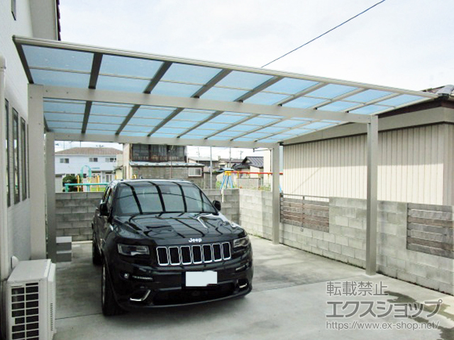 宮城県遠田郡涌谷町ののカーポート エフルージュ ツイン 積雪〜20cm対応 施工例