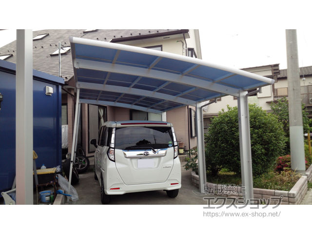 埼玉県越谷市ののカーポート レイナポートグラン 延長　積雪〜20cm対応 施工例