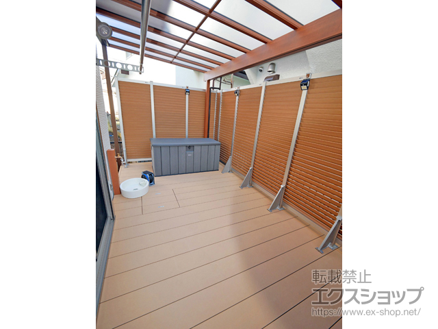 東京都武蔵村山市ののウッドデッキ リウッドデッキ 200 施工例