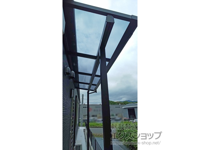 福岡県行橋市ののテラス屋根 プレシオステラスII F型 テラスタイプ 単体 積雪〜20cm対応 施工例