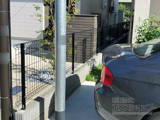 千葉県市川市ののフェンス・柵 ユメッシュE型　フリー支柱タイプ 施工例