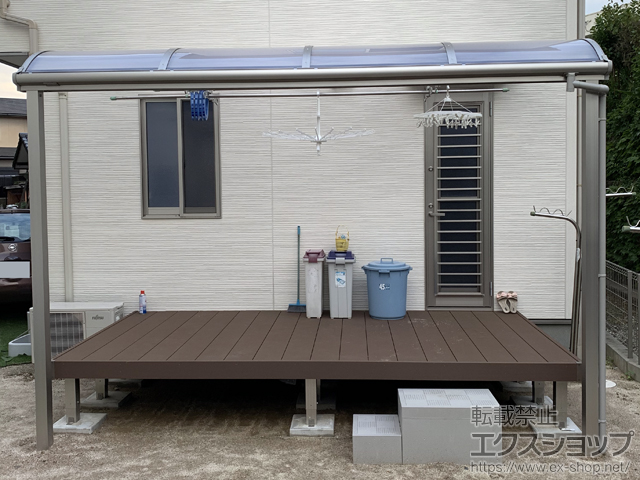 福岡県北九州市のYKKAPテラス屋根施工例(ソラリア R型 テラスタイプ 単体 積雪～20cm対応:60717365-1)