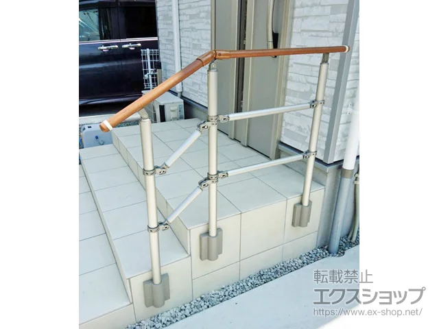 長野県長野市のYKKAPのフェンス・柵・塀 パルトナーUDフェンス2型(手すり) 横格子タイプ 施工例