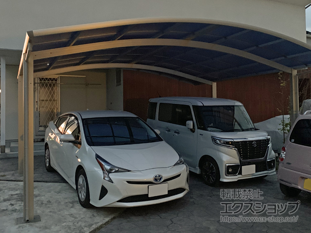 岐阜県可児郡御嵩町ののカーポート プレシオスポート ワイド 積雪〜20cm対応 施工例