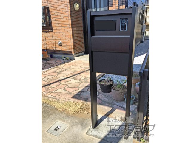 東京都八王子市のの機能門柱・ポスト ルシアスポストユニットBN01型 施工例