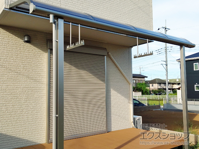 茨城県稲敷郡阿見町ののテラス屋根 プレシオステラス R型 テラスタイプ 単体 積雪〜20cm対応 施工例