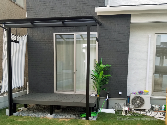 ののテラス屋根 ソラリア F型 テラスタイプ 単体 積雪〜20cm対応 施工例