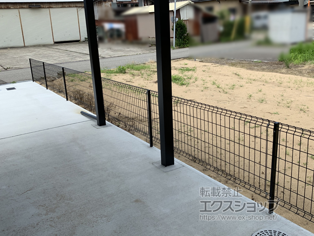 石川県小松市ののフェンス・柵 ハイグリッドフェンスUF8型 フリーポールタイプ 施工例