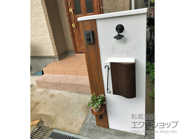 神奈川県川崎市のの機能門柱・ポスト アンジュール650 GW-UN-JUR650WN-WH 施工例