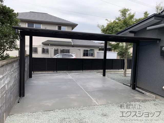 熊本県熊本市のYKKAPのカーポート エフルージュ ツイン 積雪～20cm対応 施工例