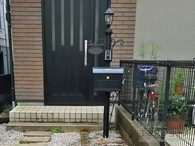 神奈川県相模原市のの機能門柱・ポスト エレニー 組み合わせ例Ｄ 施工例