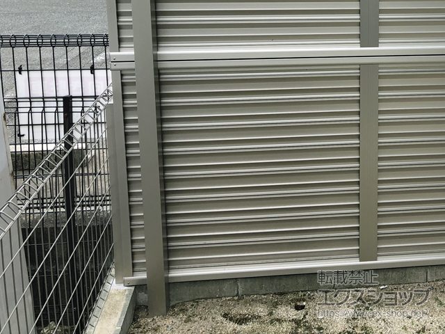 福岡県筑紫野市ののフェンス・柵 【A】イーネットフェンス1F型 自由柱施工 施工例