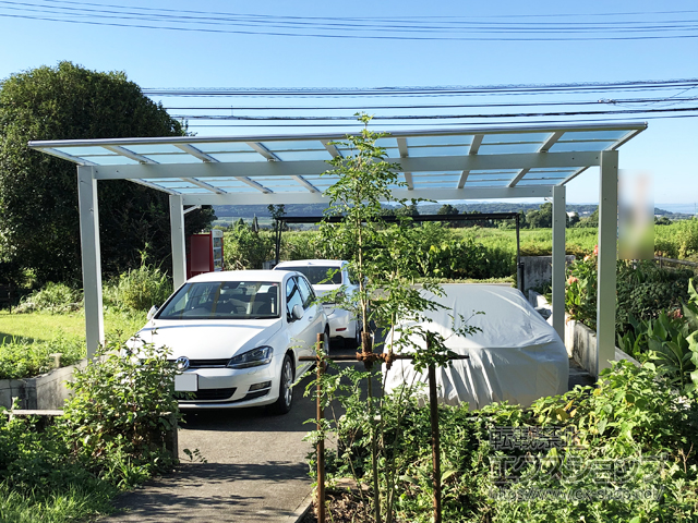 熊本県菊池郡菊陽町ののカーポート エフルージュ ツイン 積雪〜20cm対応 施工例