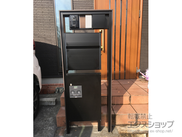 神奈川県横浜市のの機能門柱・ポスト フレムス1型 組み合わせ例2 施工例