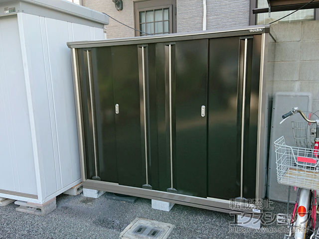 兵庫県川西市のの物置・屋外倉庫 ナイソーシスター　1940×920×1603（KMW-199D-P） KMW-199D-P 施工例