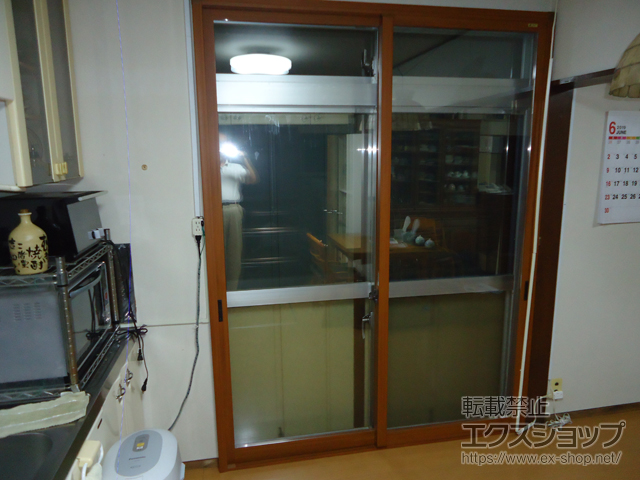 神奈川県座間市のの二重窓（内窓） インプラス ダストバリア仕様 引違い窓 2枚建 施工例