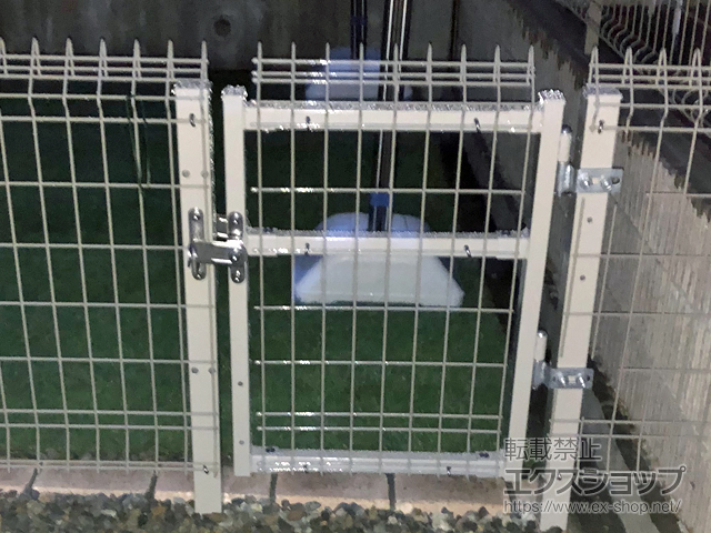 大阪府箕面市のの門扉 メッシュフェンスG10 門扉 片開き 柱使用 施工例