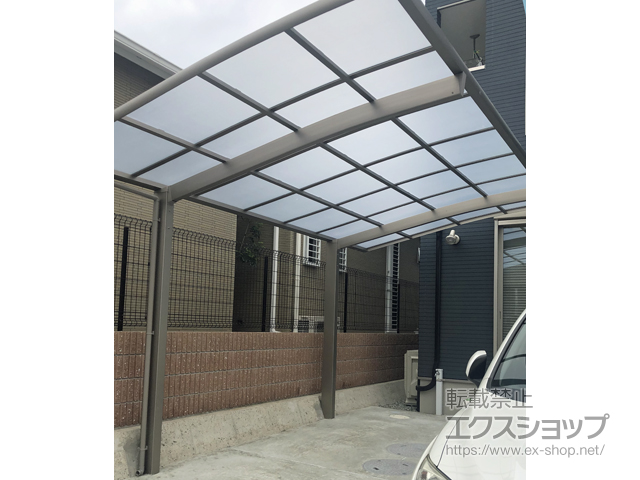 和歌山県海南市ののカーポート ネスカR (ラウンドスタイル) 積雪〜20cm対応 施工例