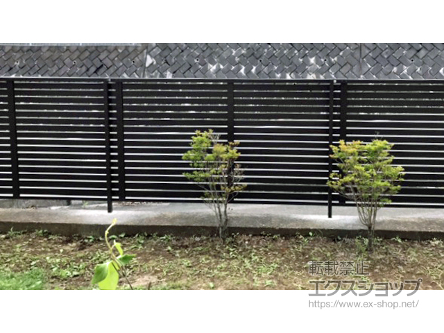 茨城県水戸市ののフェンス・柵 プレスタフェンス 7Y型 横スリット フリーポールタイプ 施工例